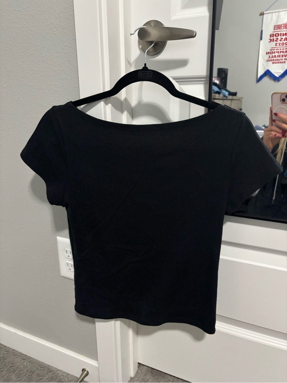 Black Women's Boatneck Tee